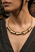 Gold Tone Geometric Statement Necklace
