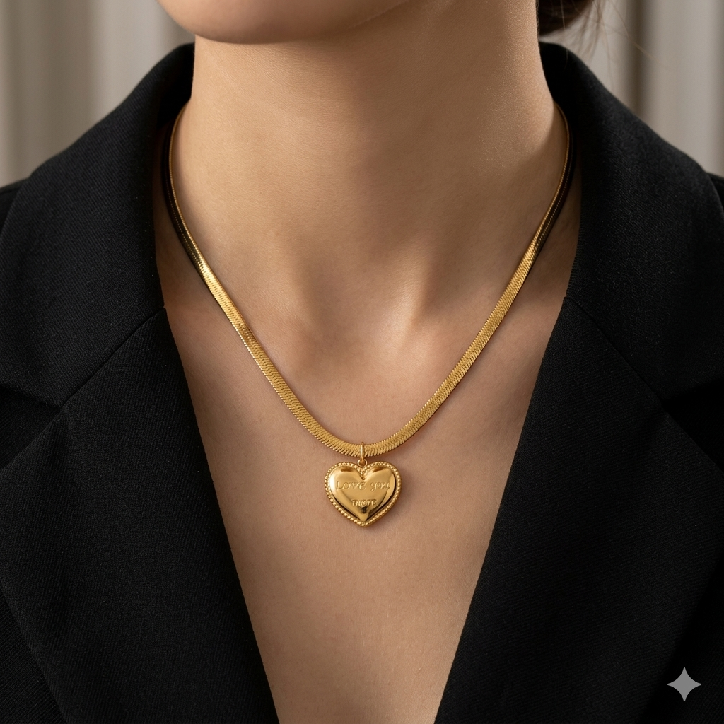 Heart Design Anti-Tarnish Pendant