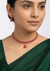 Gold Plated Magenta Necklace Set