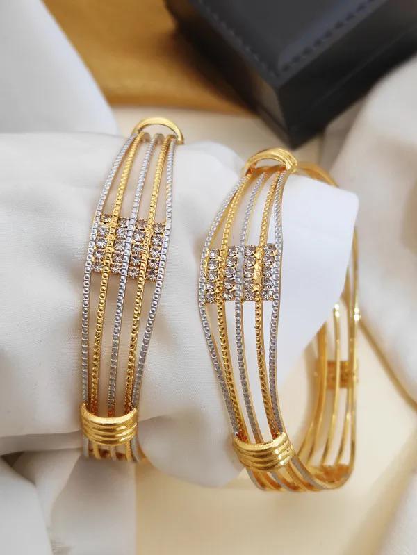 Gold Plated Designer AD Stones Bangles