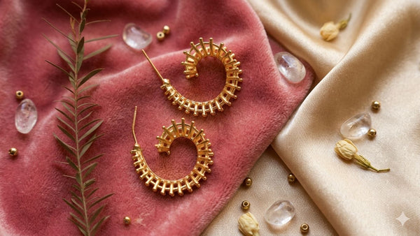 Bamboo Braid Hoop Earrings