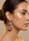 Meraki Oxidized Stone Earring