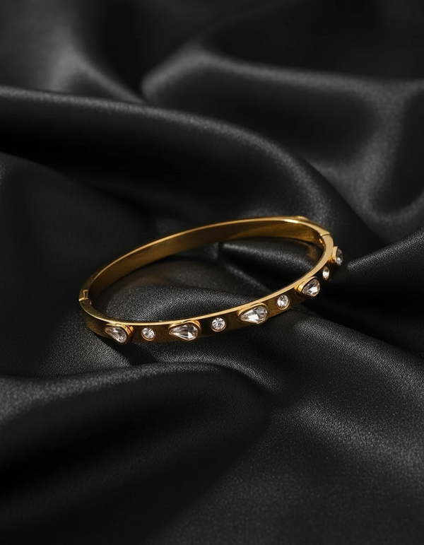 Cubic Zirconia 18k Gold Plated Anti-Tarnish Bracelet