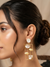 Gold Tone Moon Stone Earring