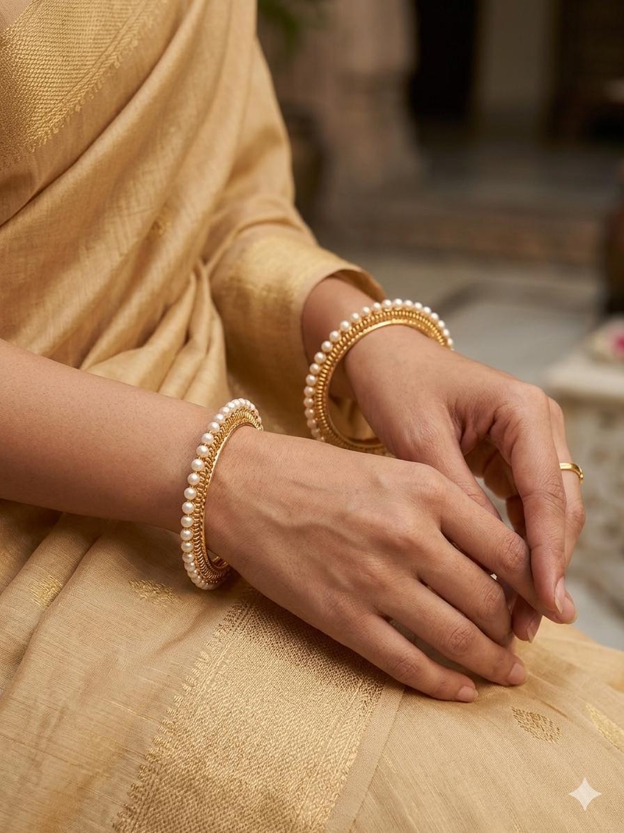 Buy Elegant Pearl Bangles