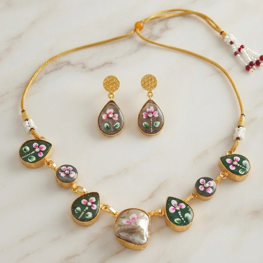 Handcrafted Traditional Meenakari Choker Set