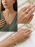 Gold Clover Pendant Set With Bracelet And Ring