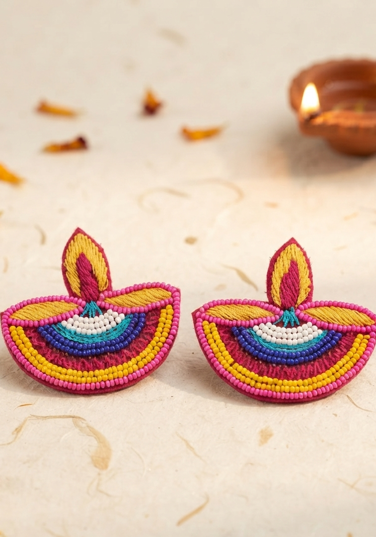 Multicolour Lamp Earrings