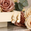 Handcraft Gold Plated White Stone Earring
