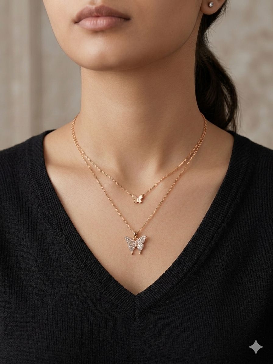 Double Butterfly Pendant