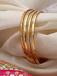Gold &Silver Dual Tone Gold Plated Bangles