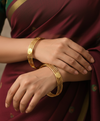 Traditional Ethnic Victorian Coin Studded Gold-Plated Bangles