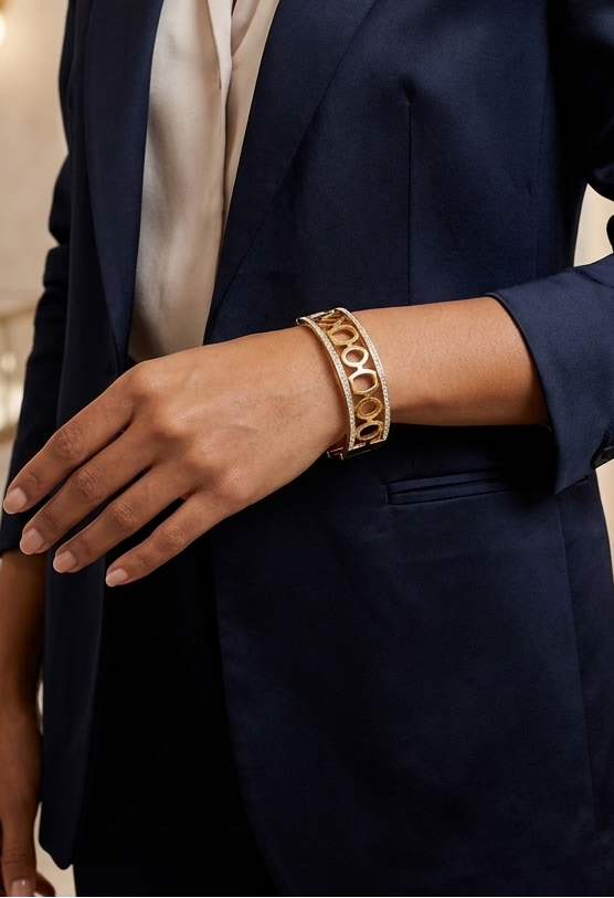 Elegant 18kt Gold Plated Cuff Bracelet