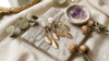Designer Gold Finish Leaf Pearl Earrings
