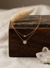 Double Chain Diamond Pendant Chain