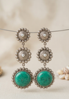Meraki Oxidized Stone Earring