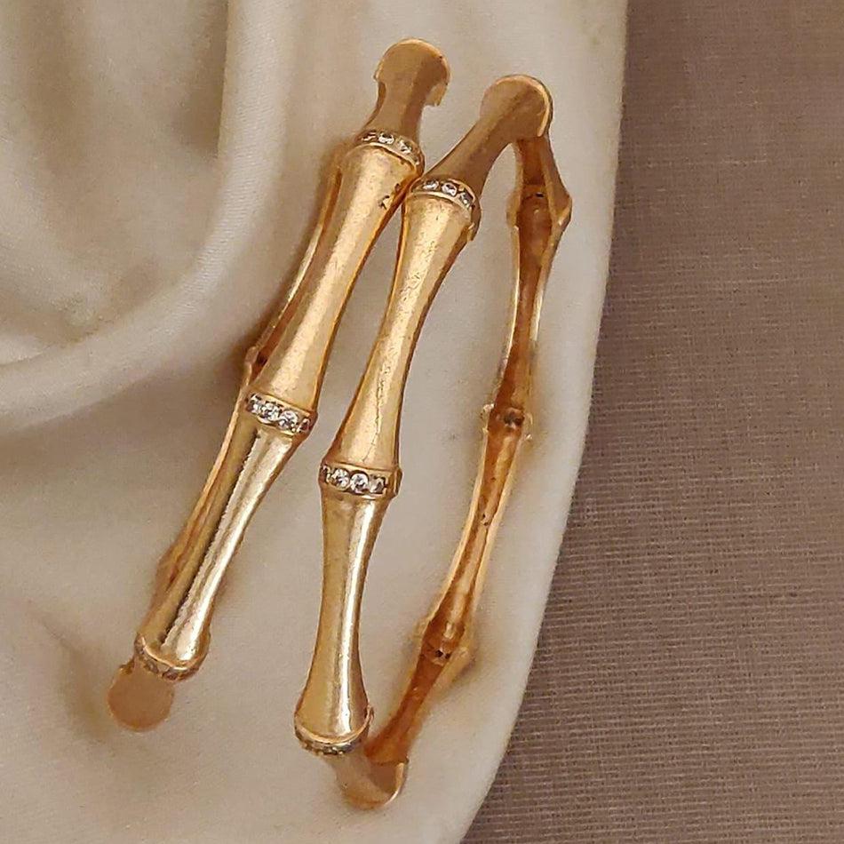 Premium Quality Daily Wear Studded Micro gold Bangles