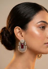Elephant Design Replica Earring with Pearls
