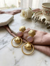 Elegant Gold Brass Earrings