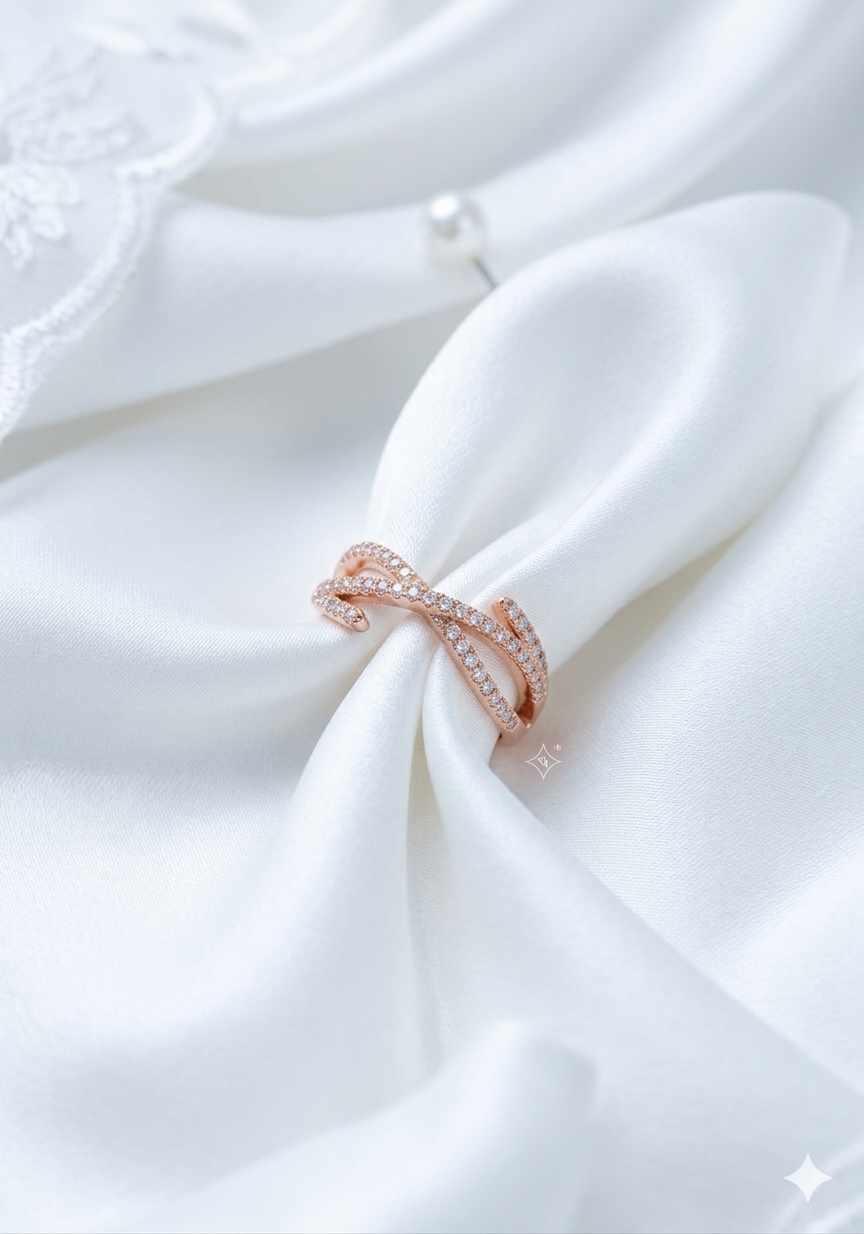 Rose Gold Criss-Cross Ring