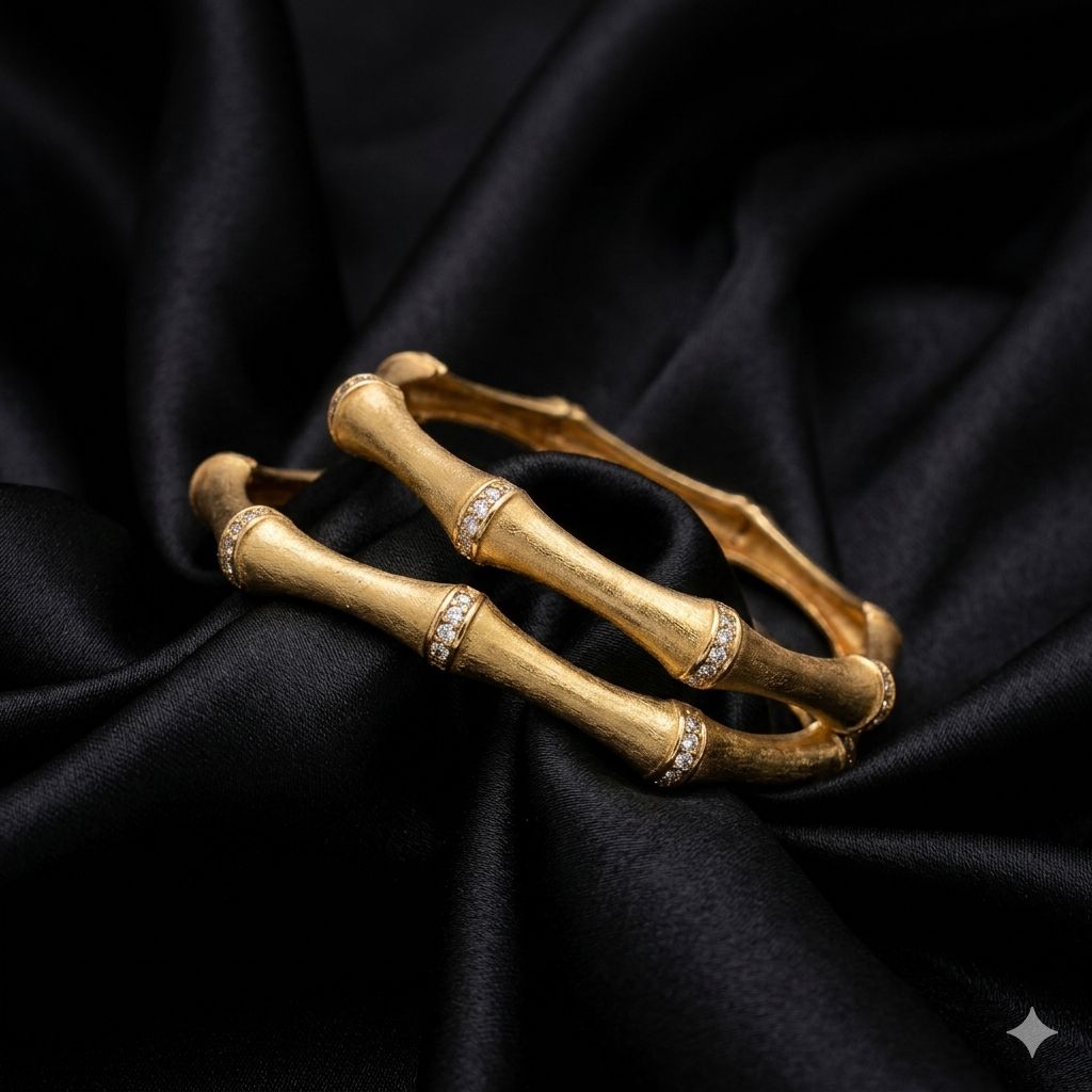 Premium Quality Daily Wear Studded Micro gold Bangles