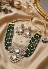 Mirror Work Choker Set with Pearls