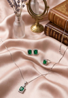 Premium AD Necklace Set with Earrings and Rings