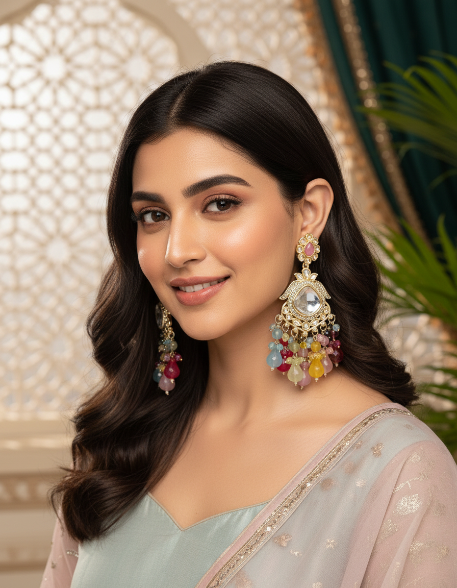 Naaz Dabi Multicolor Earrings