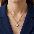 Silver Shine Gold Charm Lightning Pendant Chain