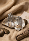 Mother Of Pearl Stone Leaf Designed Earrings