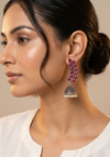 Buy Women`s Silver Plated Oxidized Pearl Earrings