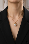 Multicolor Shine Diamond Heart Pendant Chain