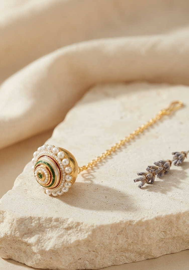 Premium Kundan Pearl Maantikka