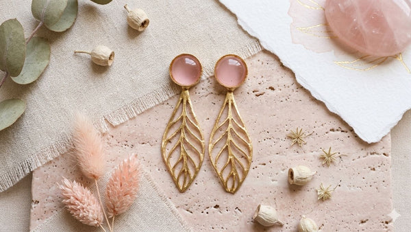 Leaf Style Brass Earrings