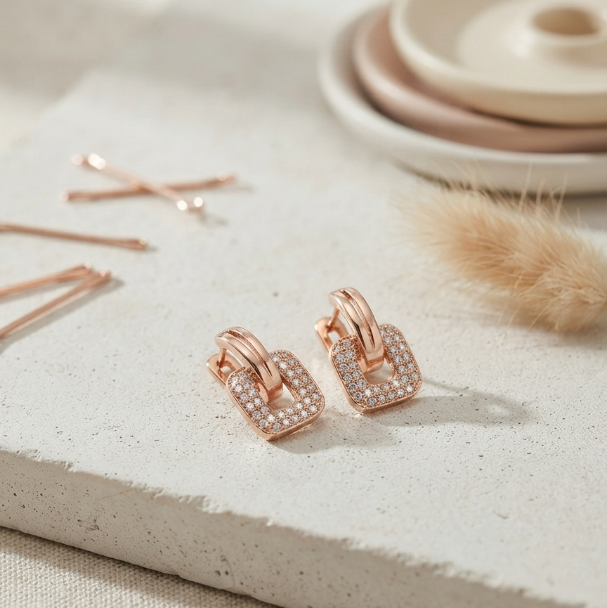 Rose Gold Hoop Earrings