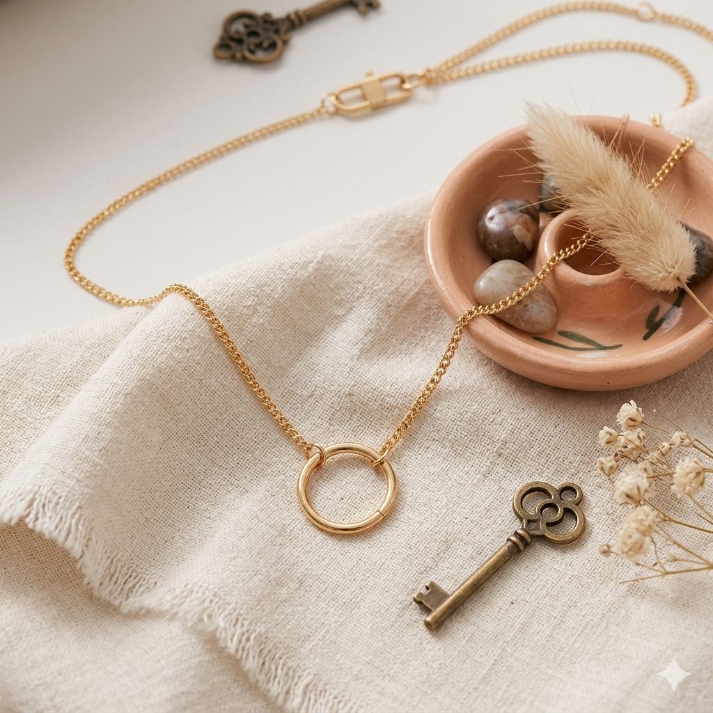 Gold Circle Of Life Pendant Chain