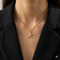 Star Fish Design Rose Gold Pendant Chain
