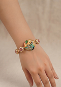 Gold Plated Radha-Krishna Design Bracelets
