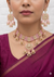 Designer Kundan Necklace set with Jhumkas style