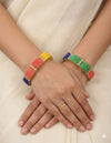Multicolored Moti Bangles