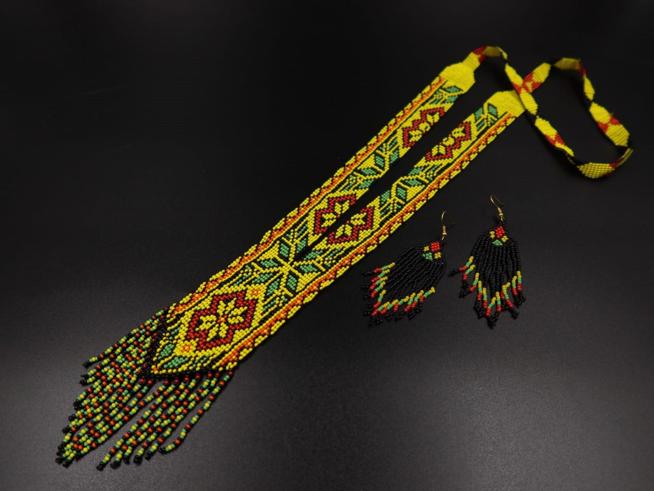 Ukrainian Yellow Beads Necklace