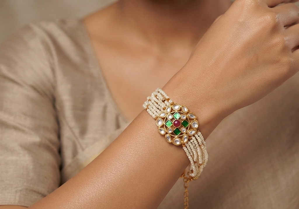 Gold Plated Beads Bracelet