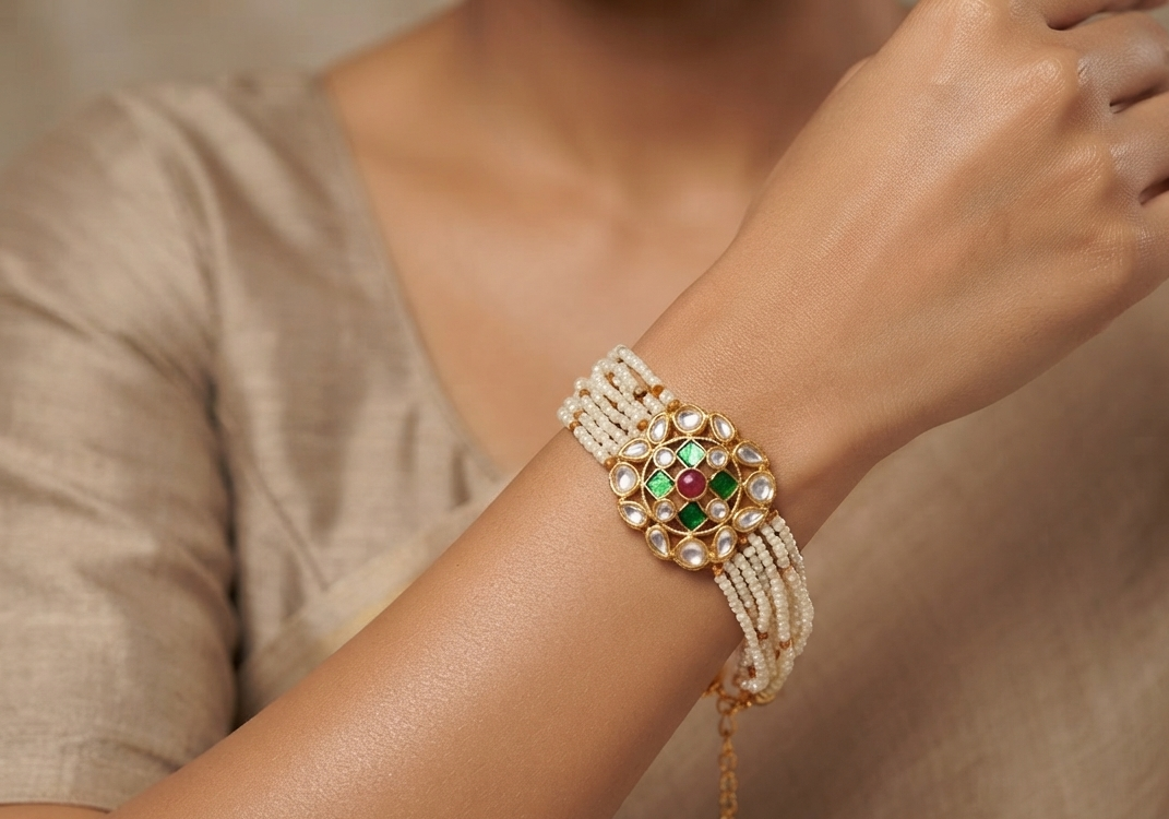 Gold Plated Beads Bracelet