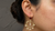Textured Hoop Pearl Glossy Earrings
