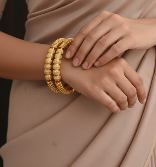 Beautiful Gold Pated Handcrafted Bangles
