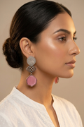 Oxidized Queen Victoria Long Earrings