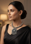 Oxidized Simple Ghungroo Necklace