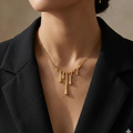 Gold Drip Pendant Chain