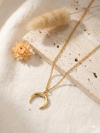 Gold Plated Half Moon Pendant
