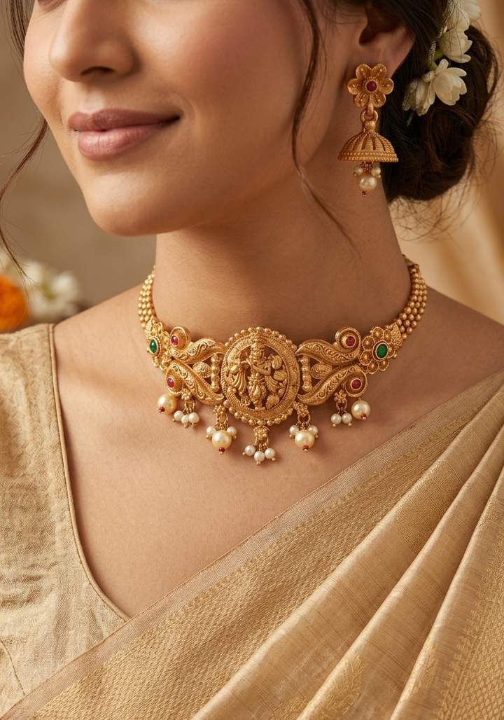 Shree Krishana Gold Plated Necklace